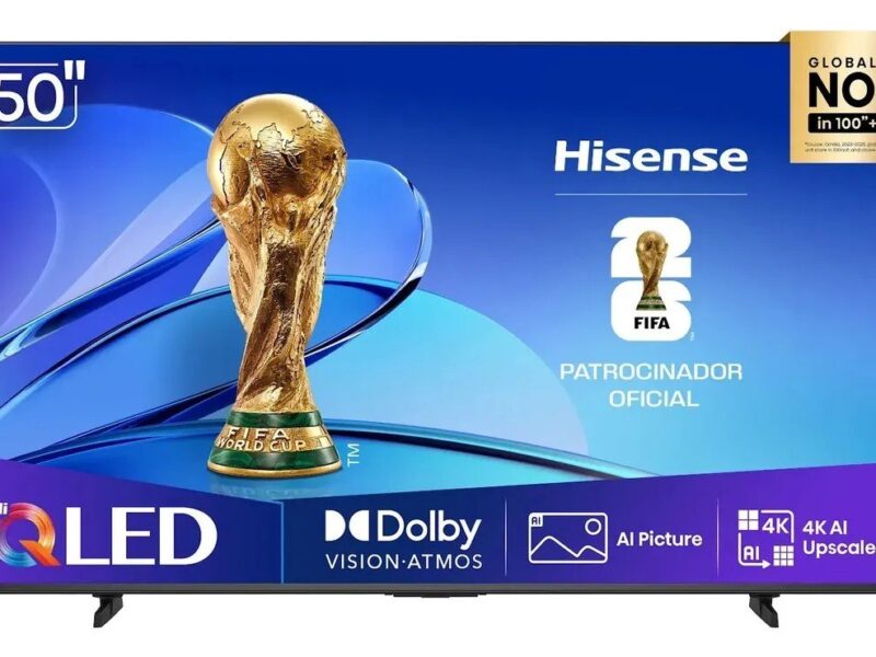 Smart TV Hisense HI-QLED 4K 50" polegadas com Processador AI, Dolby Vision Atmos e Compatibilidade Alexa e Google – 50Q6QVV