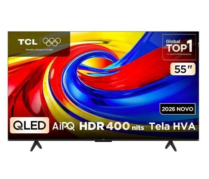 Smart TV TCL 55 Polegadas QLED 4K P7L WiFi Bluetooth Google TV HDR10+ 120 Hz VRR AIPQ 55P7L