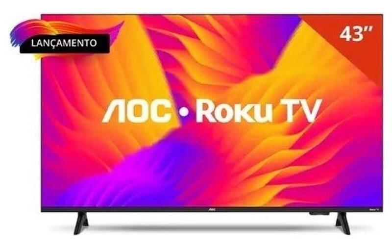 Smart Tv 43 Aoc Led Roku Full Hd Wi-fi 60hz Hdmi Usb 43s5155/78g