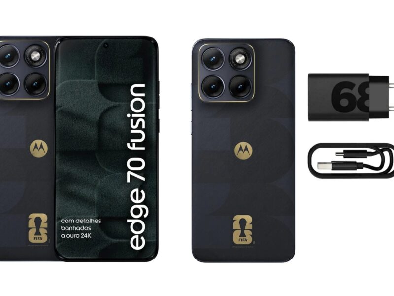 Smartphone Motorola Edge 70 Fusion 5g Fifa World Cup Collection – 256gb 24gb (8gb Ram + 16gb Ram Boost), Camera 50mp Sony Lytia 710, Tela 1.5k Extreme Amoled – Grafite