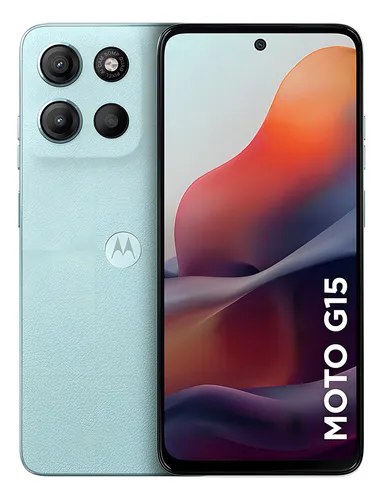 Smartphone Motorola Moto G15 – 128gb 12gb (4gb Ram+8gb Ram Boost) E Camera 50mp Com Ai E Night Vision Bateria De 5200 Mah Tela Fhd+ 6.7 Com Superbrilho Nfc Azul Claro