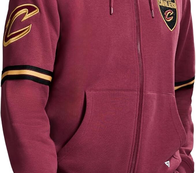 Suéter com capuz X Nba Officially Licensed Men’s Full-zip Up Long Sleeve Hooded Fleece Sweatshirt GAME 7Masculino