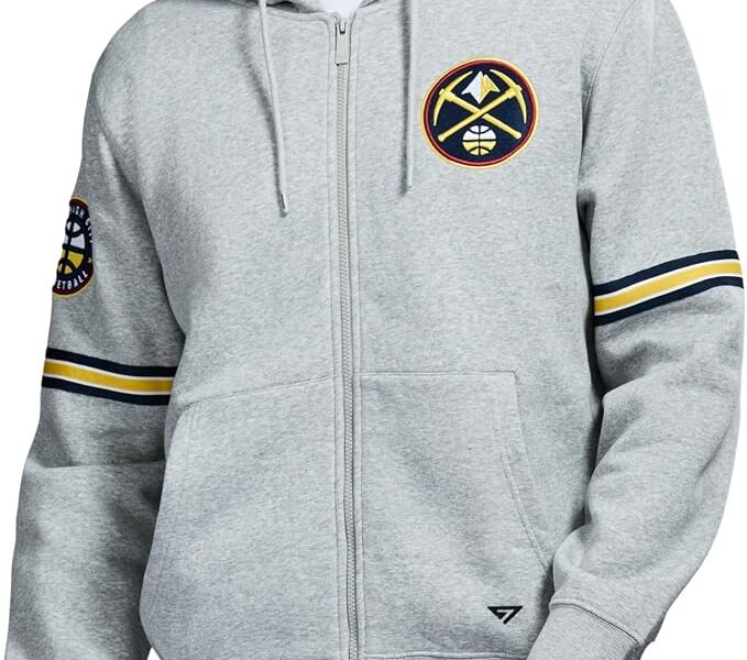 Suéter com capuz X Nba Officially Licensed Men’s Full-zip Up Long Sleeve Hooded Fleece Sweatshirt GAME 7Masculino