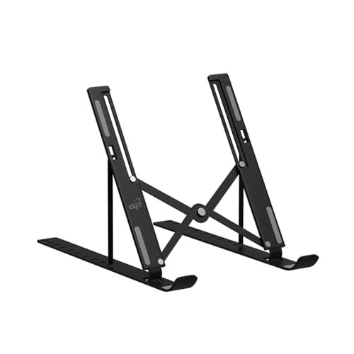 Suporte de Mesa Portátil para Notebook/Laptop de 10″ a 17,3″, 10 Níveis de Regulagem, Dobrável, Inclui Bolsa de Transporte, Preto, NTB8520B, ELG