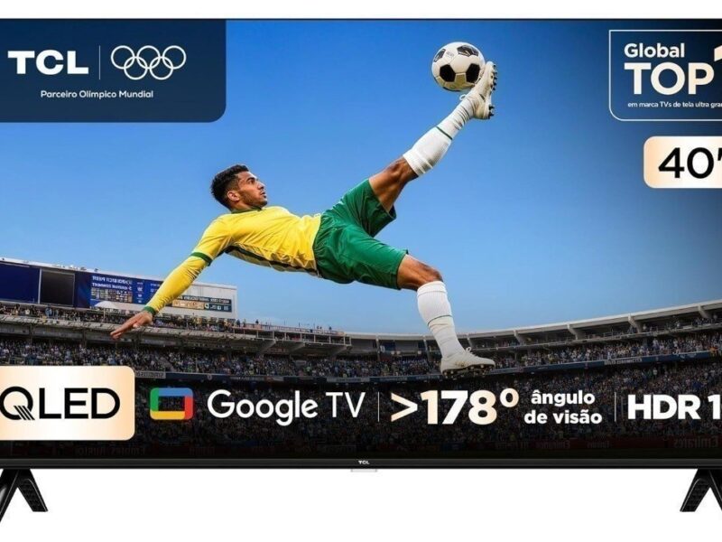 TCL, Smart TV, 40 Polegadas, FHD QLED, WiFi, Bluetooth, Google TV, 2 HDMI, HDR10, Dolby Audio, 40S5K