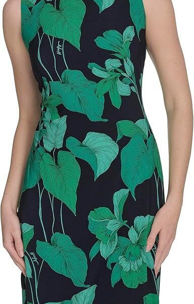 Tommy Hilfiger Vestido feminino de gola redonda