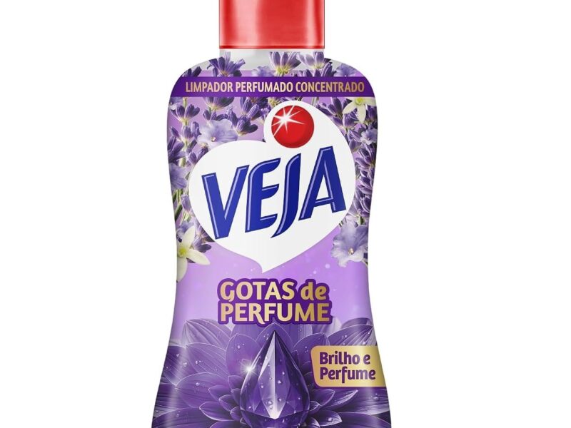 Veja Gotas de Perfume Ametista Lavanda Limpador Perfumado Concentrado 100 ml