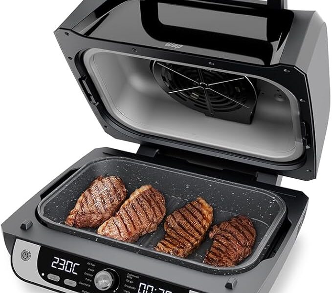WAP Fritadeira Elétrica Air Fryer Barbecue Digital 12 em 1, 10 Litros, 4 Níveis de Temperatura, Antiaderente, 1800W 127V