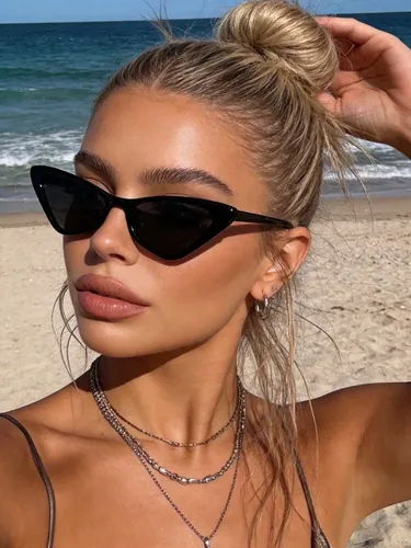 Óculos De Sol Feminino Modelo Cat Eye Fino