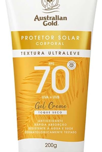 AUSTRALIAN GOLD PROTETOR SOLAR CORPORAL GEL CREME FPS70 200G