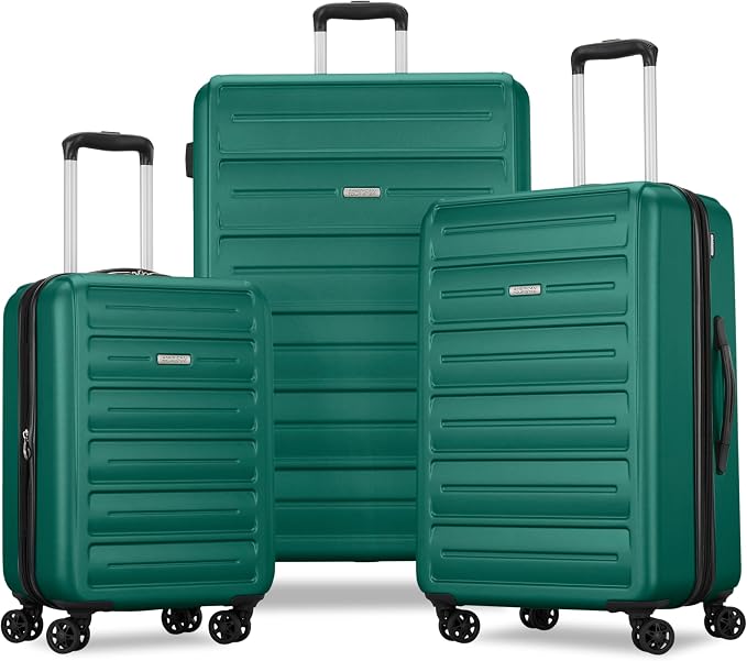 American Tourister Conjunto de bagagem Westridge Hardside com rodas giratórias, verde malaquita, conjunto de 3 peças (CO/M/G), Verde Malaquita, 3PC SET (CO/M/L), Westridge Mala rígida com rodas