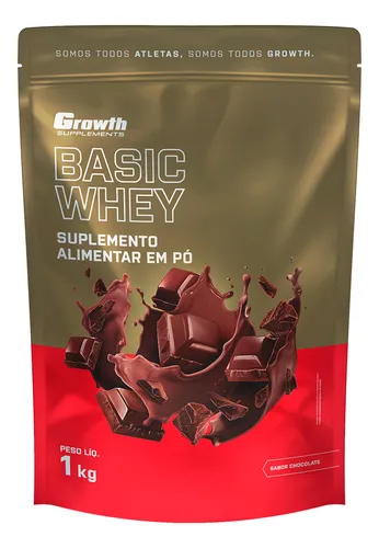 Basic Whey 1kg Growth Supplements – Chocolate