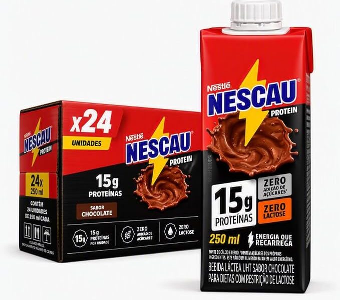 Bebida Láctea UHT Nescau Protein 250ml – Embalagem com 24 Unidades