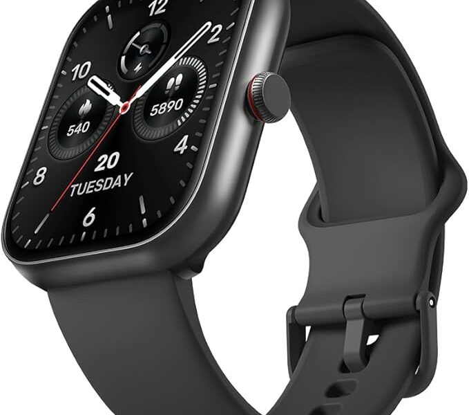 Bettdow SmartWatch, relogio smartwatch com 1.91″ Ecrã tátil e AI, à prova d’água IP68, relogio feminino e masculino com 100+ Modos Esportivos Faz e Recebe Ligações(preto)