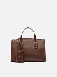Bolsa Tote Marrom Média Bag Charm