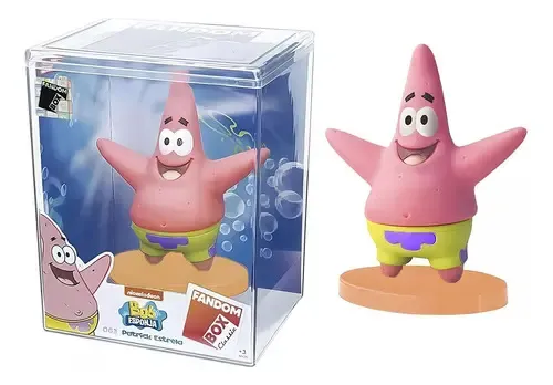 Boneco Patrick Estrela Bob Esponja Fandom Box Vinil 12cm Lider