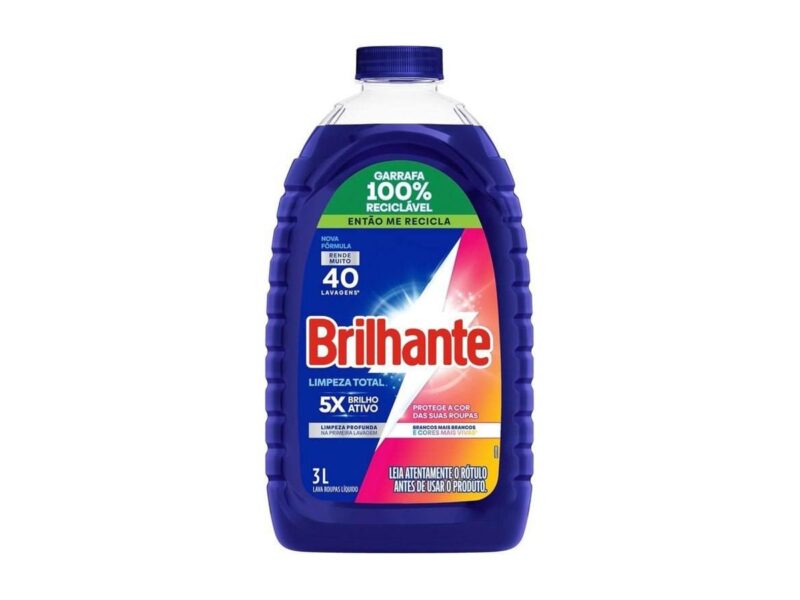 Brilhante Limpeza Total – Lava Roupas Líquido 3L