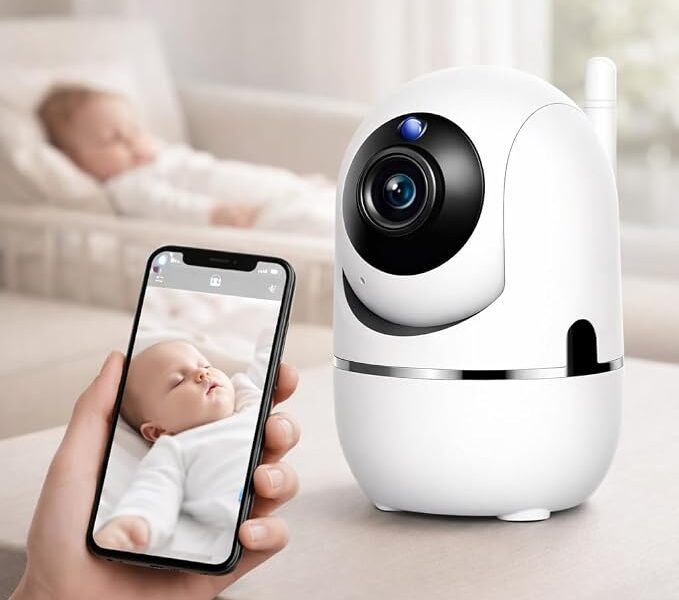 Câmera Smart Segurança Baba Eletrônica Ip WiFi Giratória Panorâmica Visão Noturna Detecção Movimento Microfone Antena Full HD Vigilância Ambiente Interno Externos Monitoramento Inteligente Bebês Pets na Link por R$ 62,60