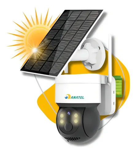 Câmera de Segurança Dome Solar WiFi Externa Full HD 1080p IP66 com Visão Noturna G.Eye