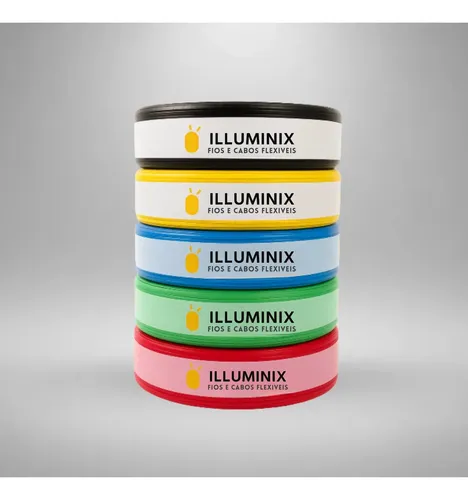 Cabo Flexível 1,5 Mm² Illuminix Rolo Com 100 Metros 750v Preto