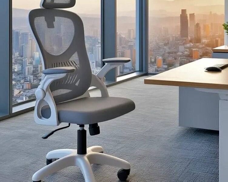Cadeira De Escritório Columbus Presidente Ergonomica Cinza Mesh