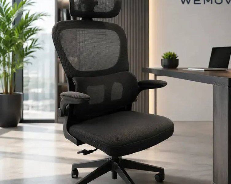 Cadeira De Escritório Ergonomica Wemov Confort Giratoria Resistente Reforçada 180kg Confortável Reunião