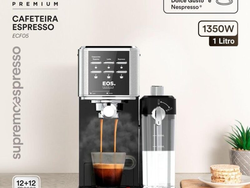 Cafeteira Espresso EOS Latte Italiana Inox ECF05ECL 220V
