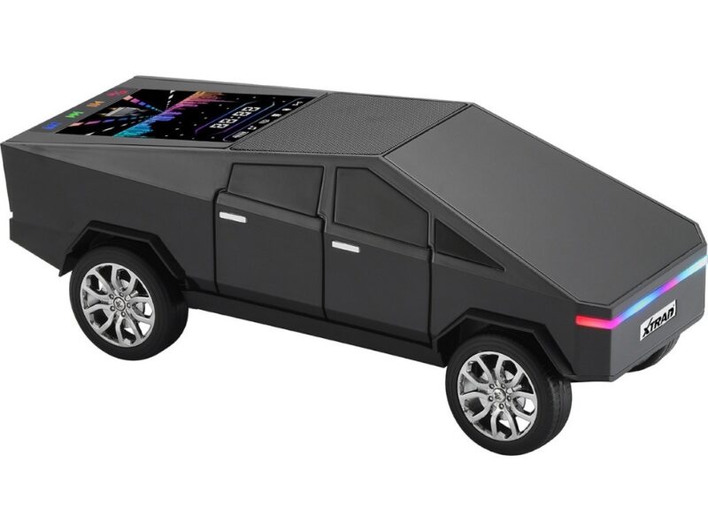 Caixa de Som Bluetooth Tesla Carro Acústica Potente Portátil Recarregável Som Rádio Compacta Alto Falante