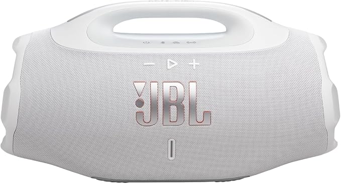 Caixa de Som JBL Boombox 4 Bluetooth, Branca | Som JBL Pro, AI Sound Boost, Graves Personalizáveis, Bateria de até 34h, IP68, Áudio Lossless