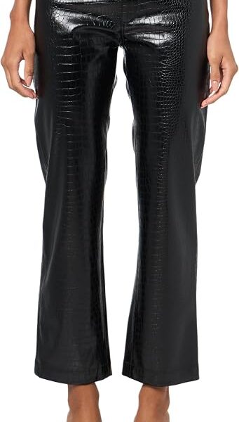 Calça casual Jaby Textured Friendly Leather Pants BOSSFeminino