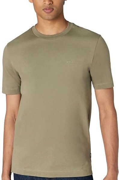 Camiseta Camiseta gola redonda de algodão com logotipo pequeno BOSSMasculino