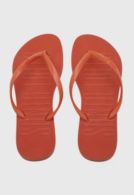 Chinelo Feminino Santa Lolla Tiras Laranja