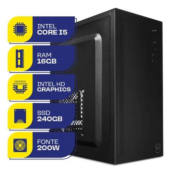 Computador Desktop Power Edge Intel i5 16GB RAM SSD 240GB Win 11 Pro WiFi – Mini PC –