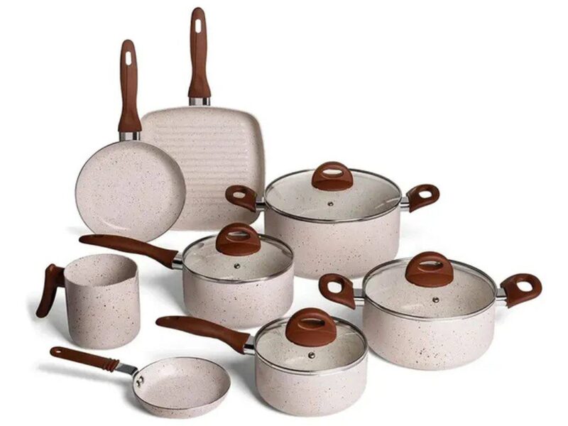 Conj de Panelas 8 Peças Ceramic Life Smart Plus Vanilla – Brinox