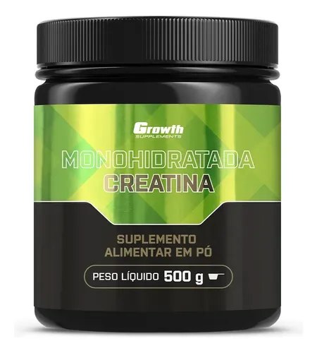 Creatina Monohidratada 500g Growth Supplements – Sem Sabor em Pó