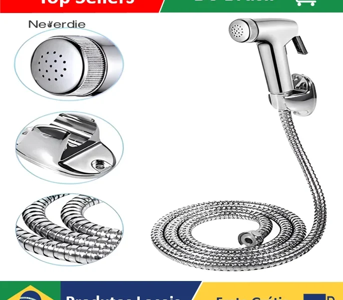 Ducha Higiênica Cromada 100% Completa Luxo Metal Inox – Neverdie Store – AliExpress 13