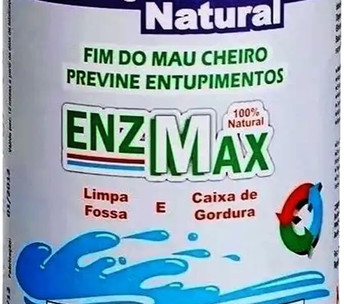 Enzmax Limpa Fossa Séptica e Caixa de Gordura 500g – Enzimas Biológicas para Decomposição de Resíduos, Elimina Odores