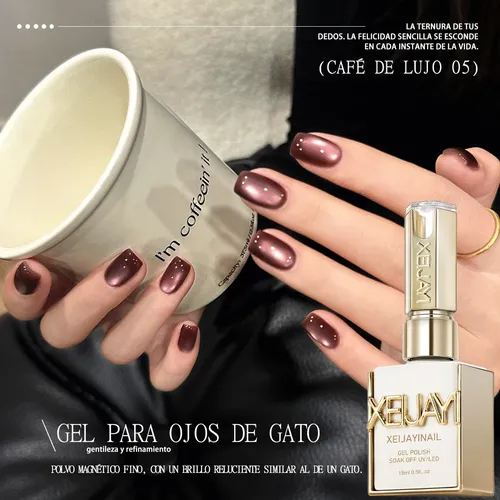 Esmalte De Unhas Xeijayi 1 Peça De Gel Cintilante Vermelho-m Marrom