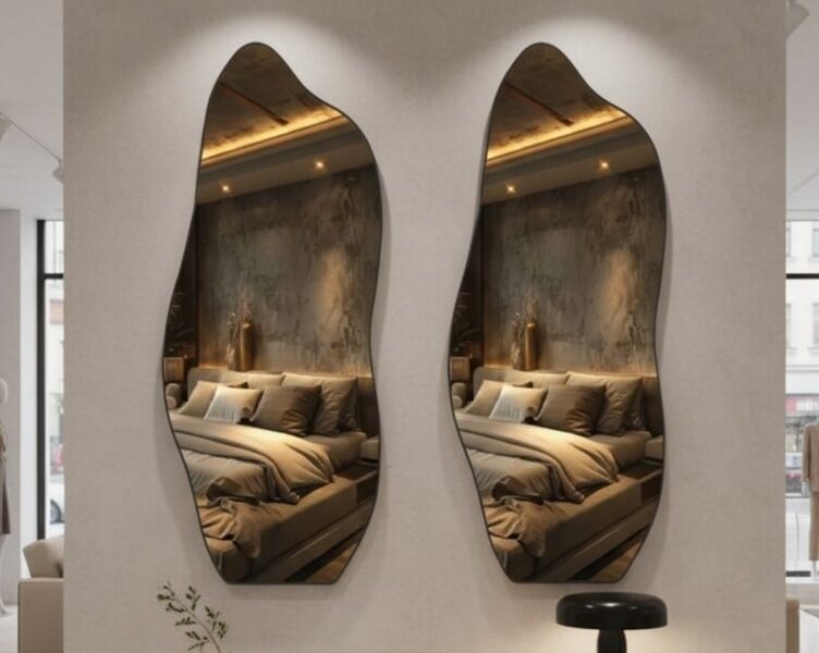 Espelho Orgânico Decorativo 70×30 Lapidado Completo