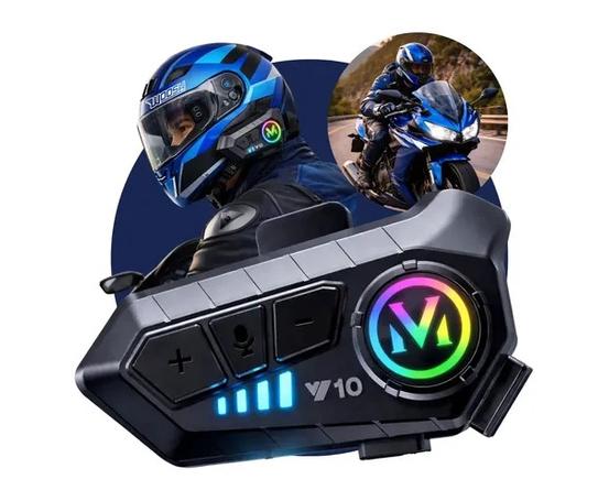Fone De Ouvido Para Capacete Intercomunicador Bluetooth Headset Rgb Sem Fio Música GPS Chamadas Handsfree Alta Potência