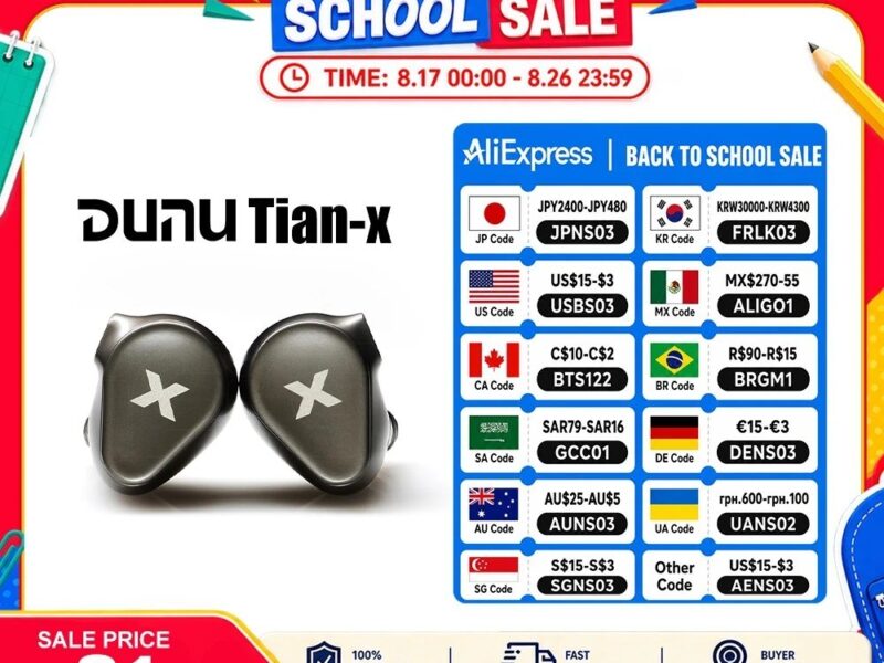 Fones DUNU Titan X HiFi com Microfone TypeC e 3,5mm