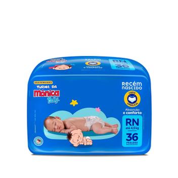 Fralda Turma da Mônica Baby Tam. RN até 4,5kg – 36 Unidades – Fralda Descartável –
