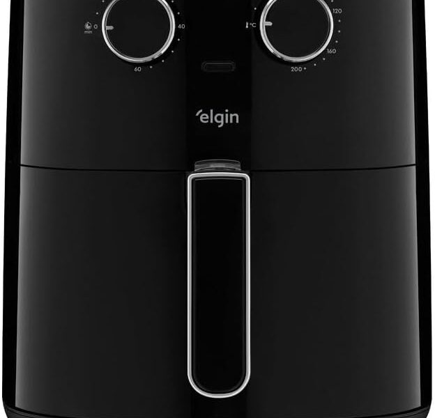 Fritadeira Air Fryer Six Fry Elgin 6,5L Cesto removível 1.500W Preta 110V