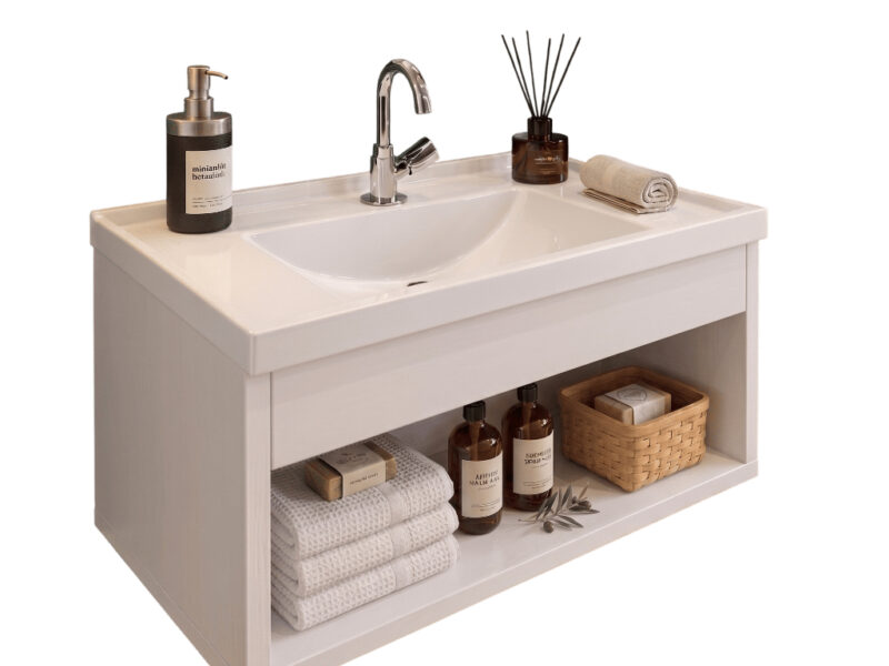 Gabiente 60cm Em Mdf Acompanha Pia Lavabo Banheiro Armário Premium *Liquidação*