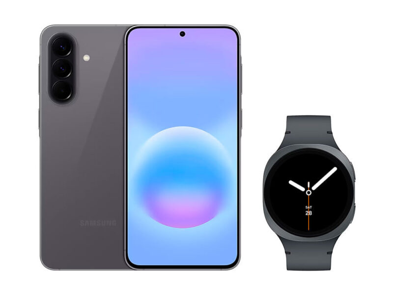 Galaxy A57 5G (128GB) – Cinza + Galaxy Watch8 BT 40mm – Grafite