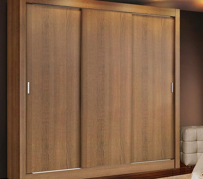 Guarda Roupa Casal Madesa Mônaco 3 Portas de Correr – Rustic