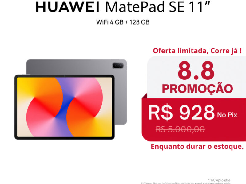 HUAWEI MatePad SE 11″ 128/4 | Tablet | Design Corpo Único Metal | 7700 mAh + Superbateria de 22,5 W