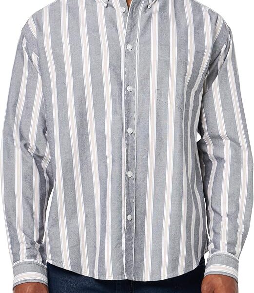 HUGO Camisa masculina de botão Oxford de algodão Ebill