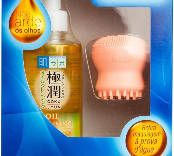 Hada Labo Kit Limpeza Facial Cleansing Oil + Massageador Facial Polvo