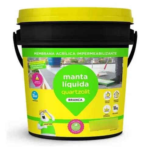 Impermeabilizante Manta Líquida Quartzolit Branco 1 8 K G.